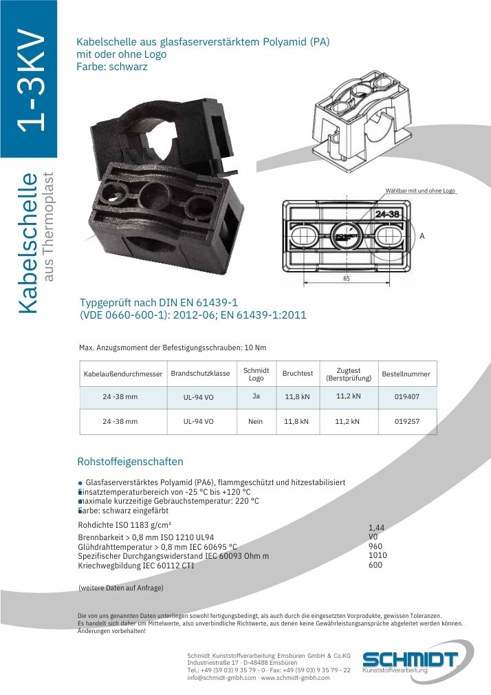 Produktkatalog Kabelschelle Produktkatalog Kabelschelle
