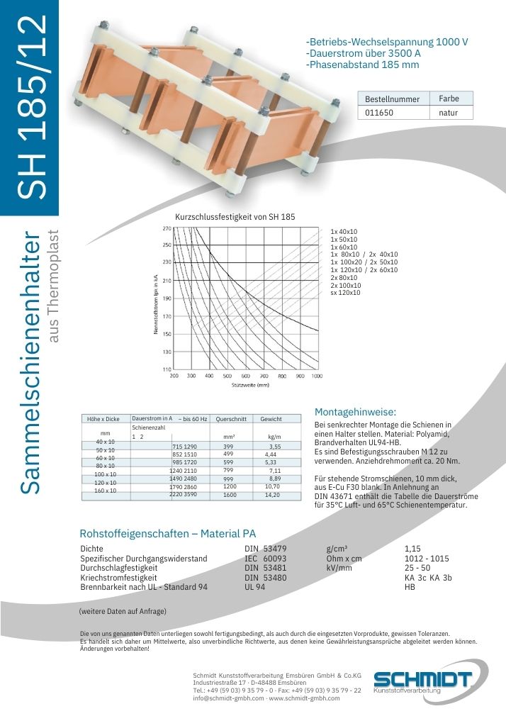 SH 185 12 Produktkatalog SH 185 12