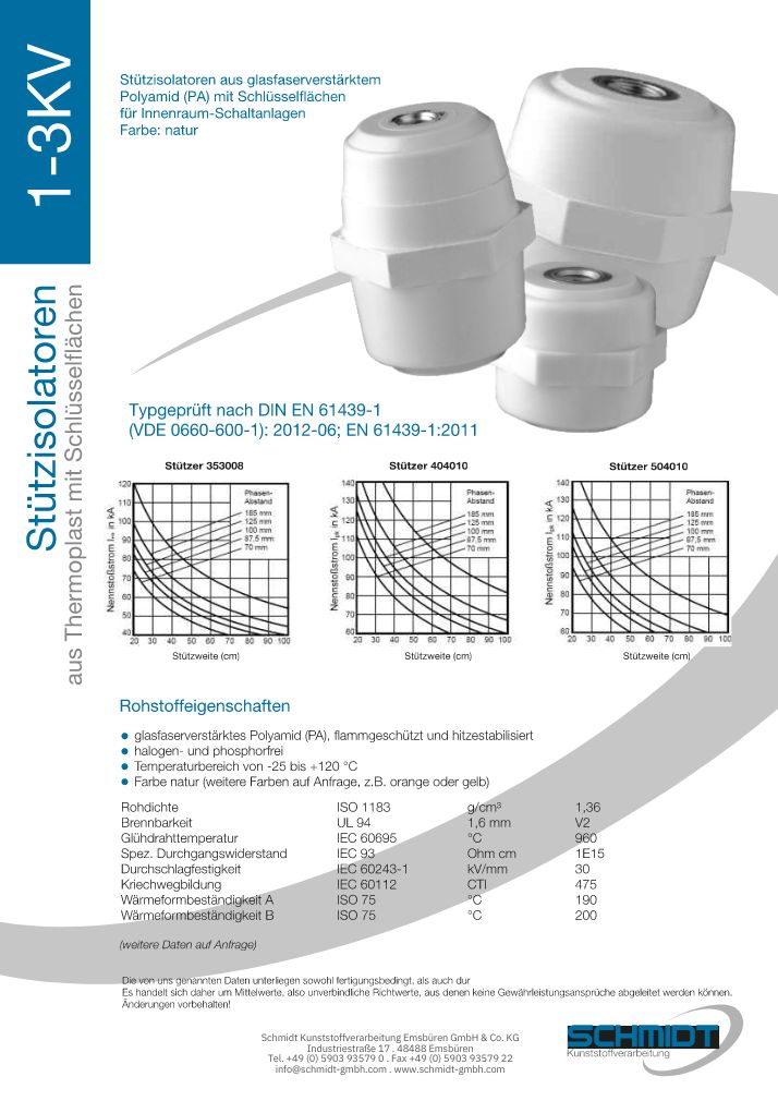 Stützisolatoren aus Thermoplast Produktkatalog Stützisolatoren aus Thermoplast