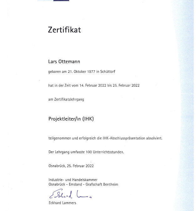 Herzlichen Glückwunsch an unseren Vertriebsleiter Deutschland – Herr Lars Ottemann!