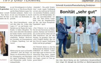 Bonität „sehr gut“ – Veröffentlichung im „Wirtschaftsecho“