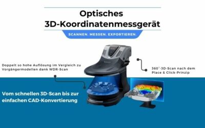 Optisches 3D-Koordinatenmessgerät vor Inbetriebnahme