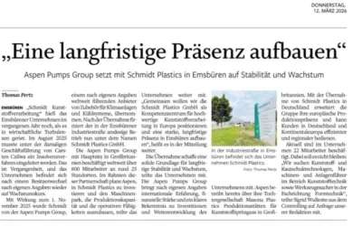 Ein neues Kapitel für Schmidt Plastics GmbHEmsbüren, 1. November 2025
